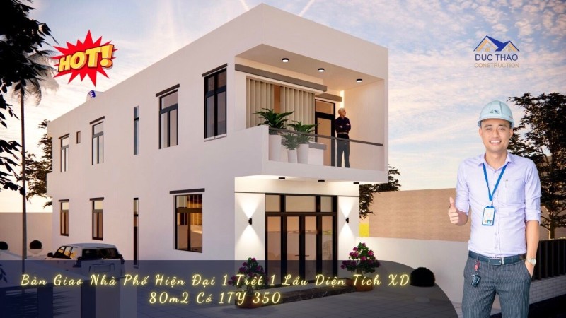 Bàn Giao Nhà Phố Hiện Đại 1 Trệt 1 Lầu Diện Tích XD 80m2 Có 1TỶ 350 { Nhà Đẹp Đức Thảo }